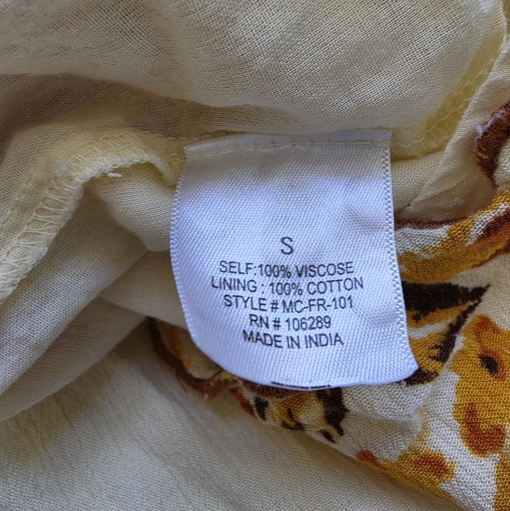 Francesca’s Yellow Floral Cutout Midi Dress S Boho Cottagecore Summer Sundress - Picture 8 of 8